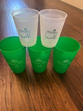 Masters Green and Frosted Plastic Cups - Set of 5